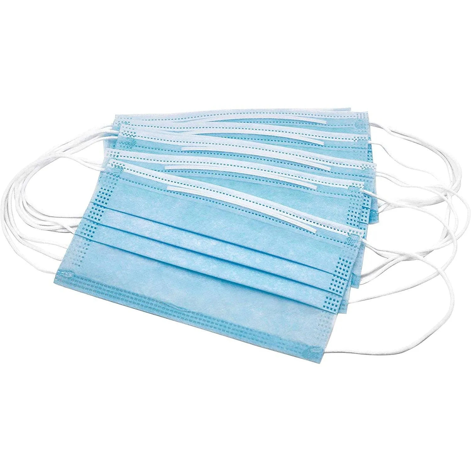 100-Pack: 3 Layer Disposable Protective Face Masks