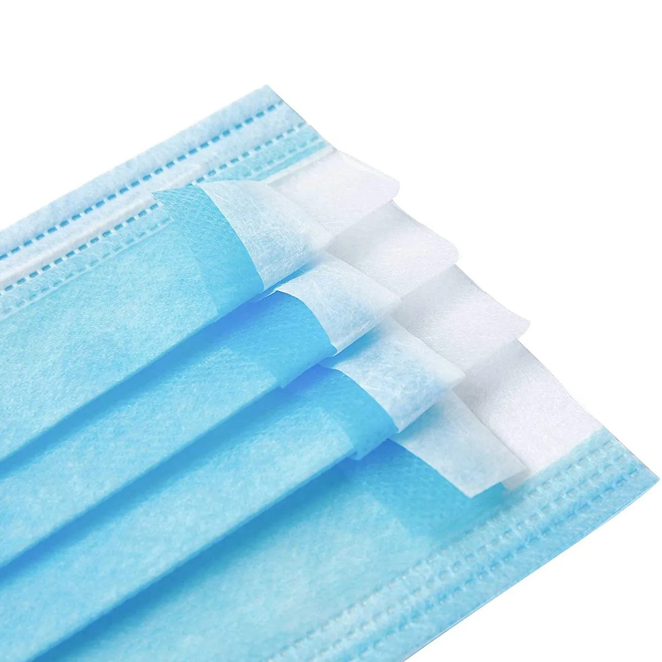 100-Pack: 3 Layer Disposable Protective Face Masks