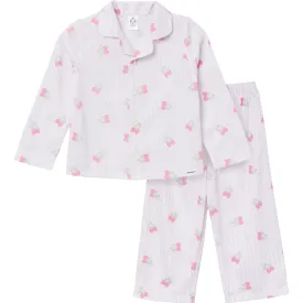 2-Piece Infant & Toddler Girls Berries Button Up Pajama Set