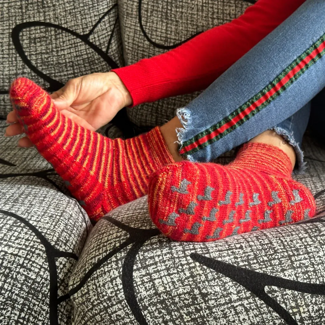 Alpaca Gripper Slipper Socks