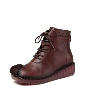 Autumn Handmade Comfortable Leather Retro Boots