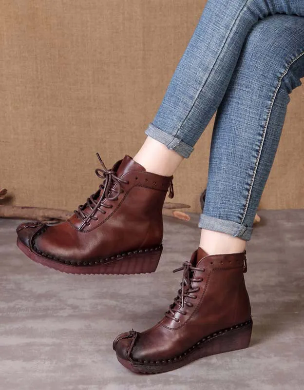 Autumn Handmade Comfortable Leather Retro Boots