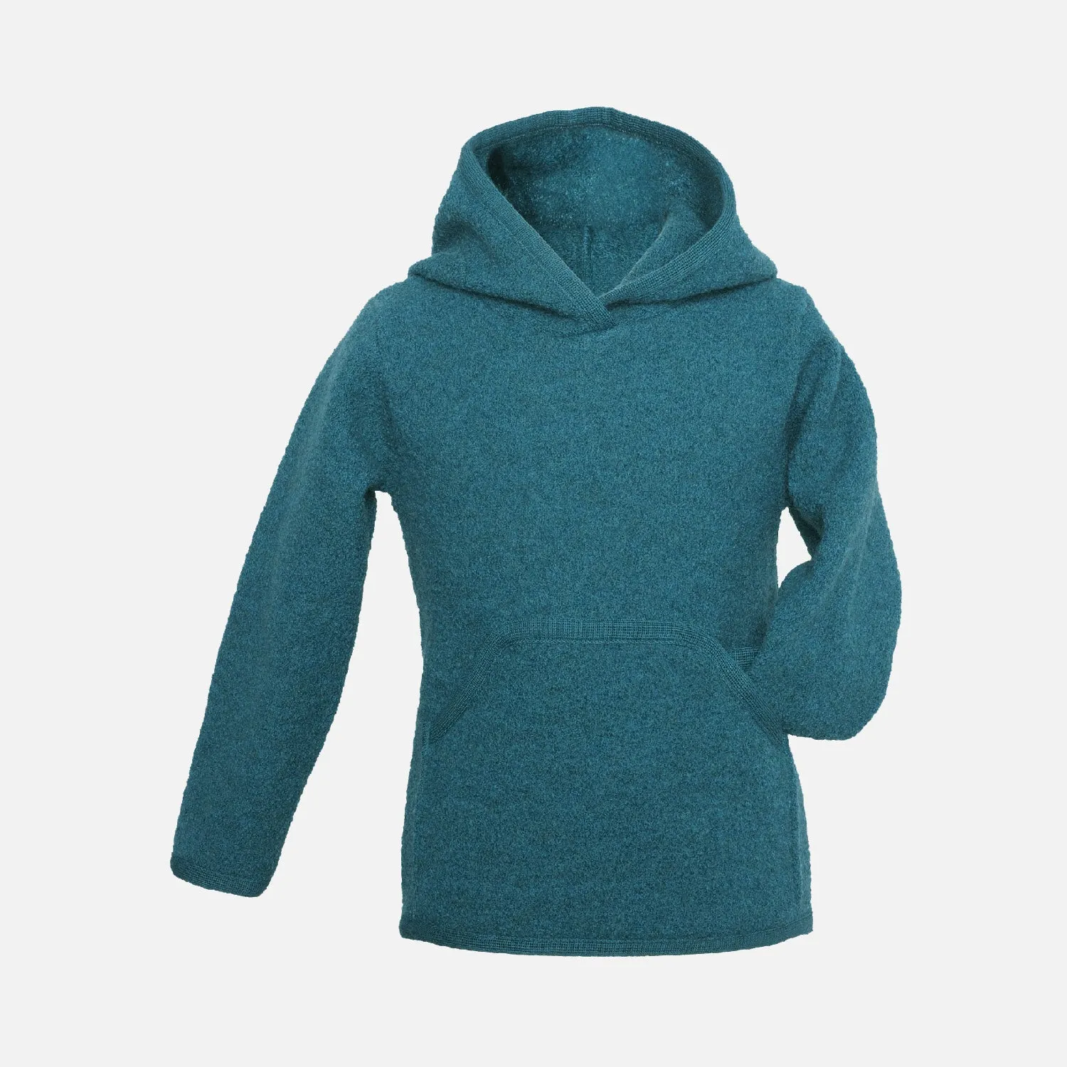 Baby & Kids Merino Wool Crepe Hoodie - Teal