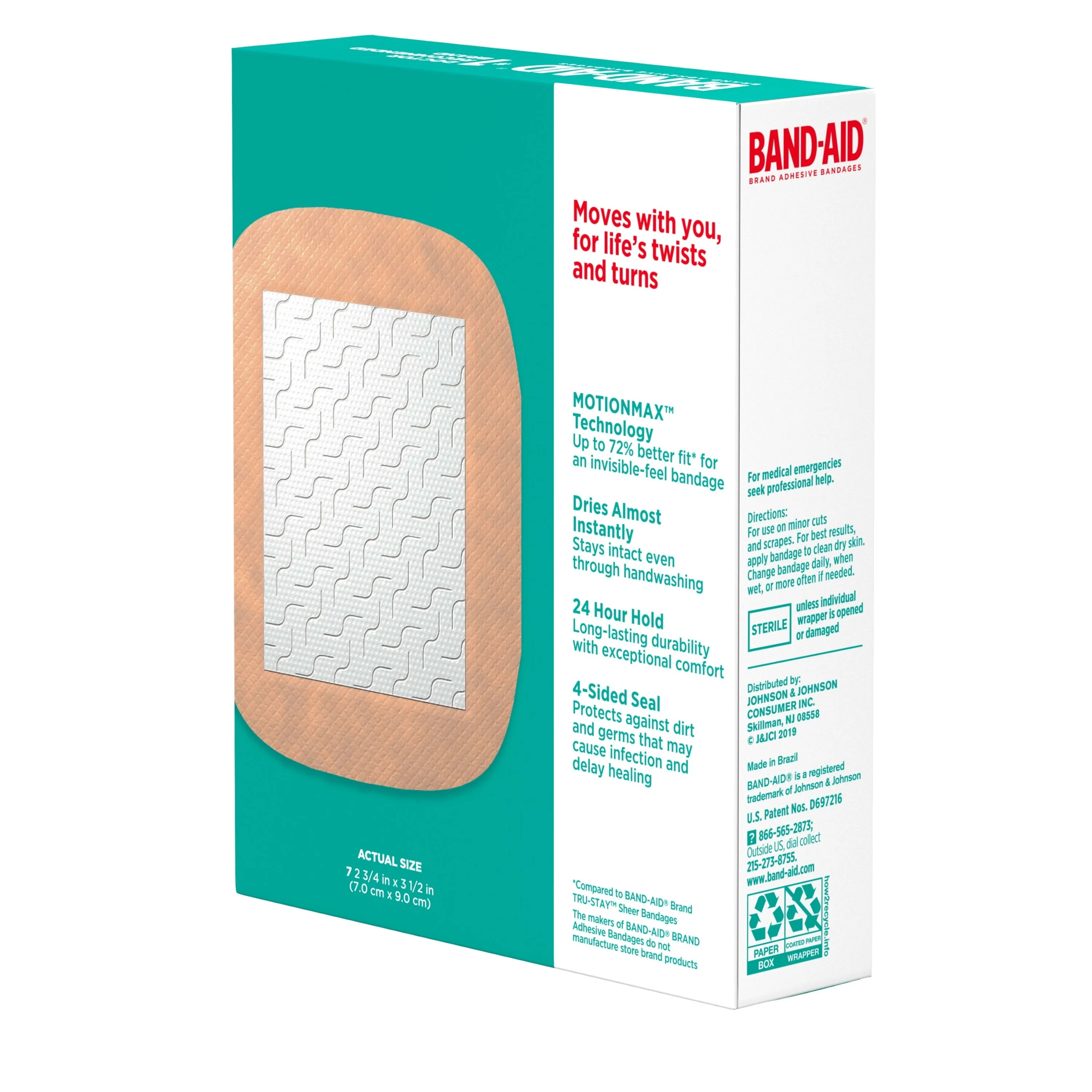 Band-Aid Brand Skin-Flex Adhesive Bandages, Extra Large, 7 ct