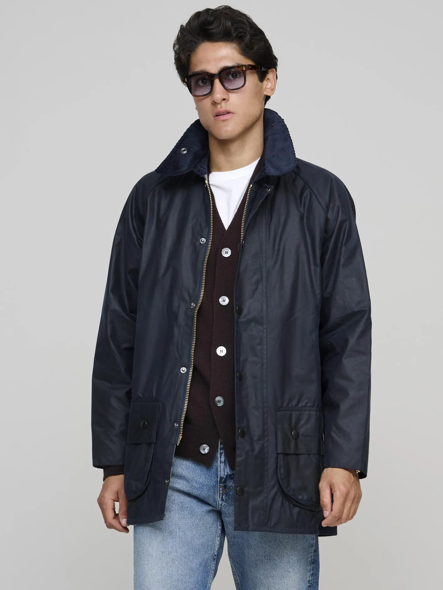 Beaufort Wax Jacket, Navy