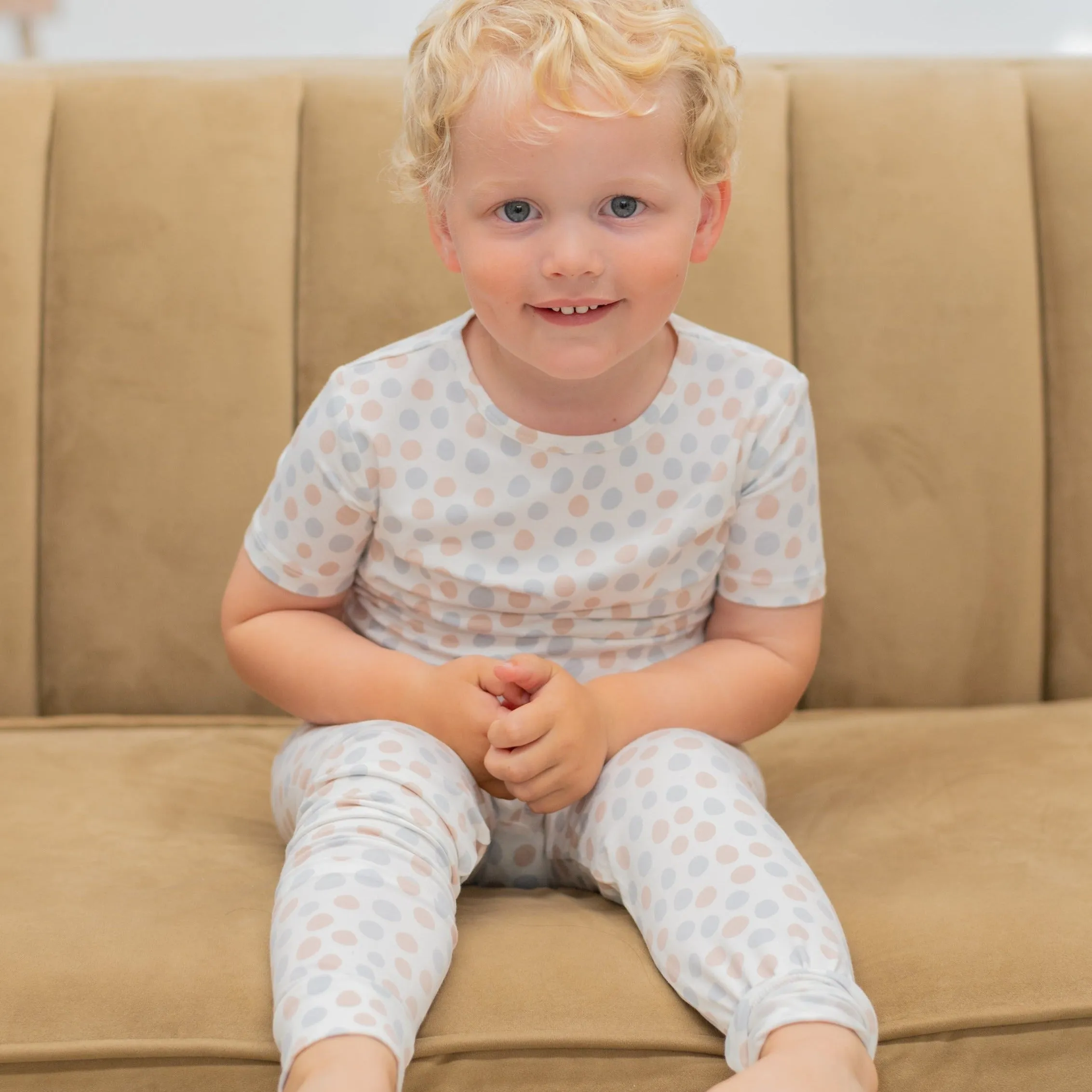 Big Kid Pajama - Polka Dot Grey