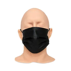 Black Disposable Face Masks — Box of 50