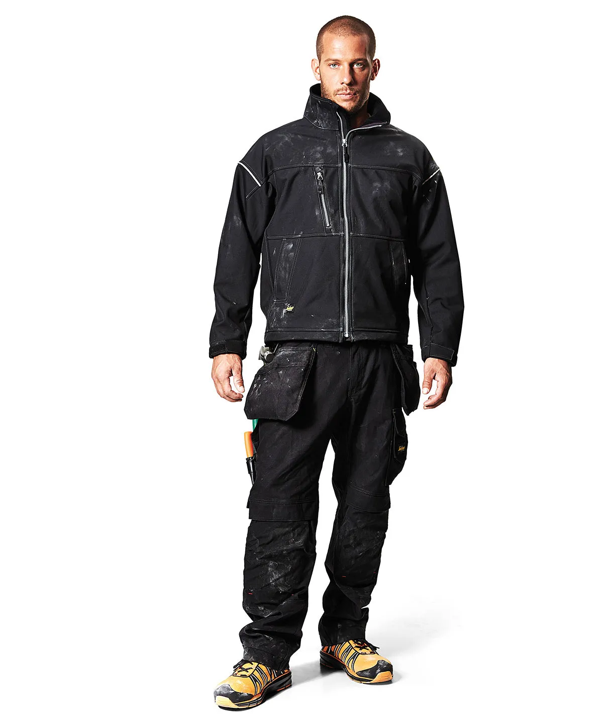 Black - Profiling soft shell jacket (1211)