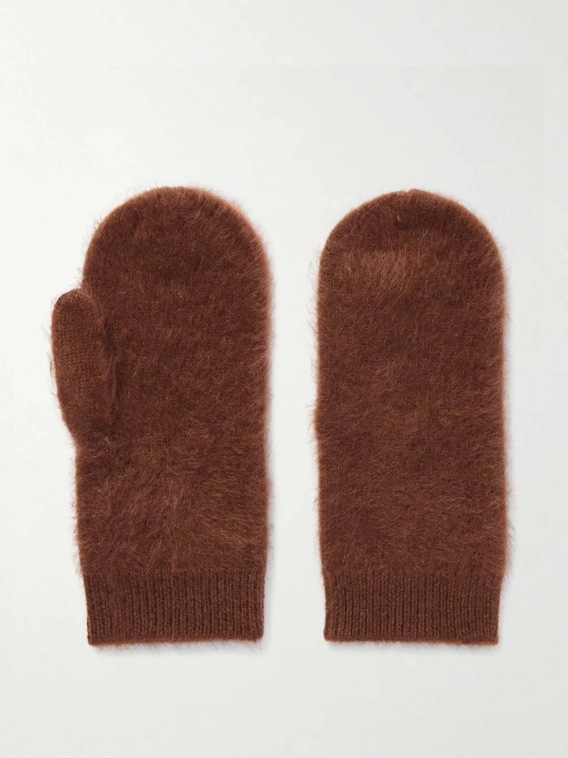 Brushed-cashmere mittens