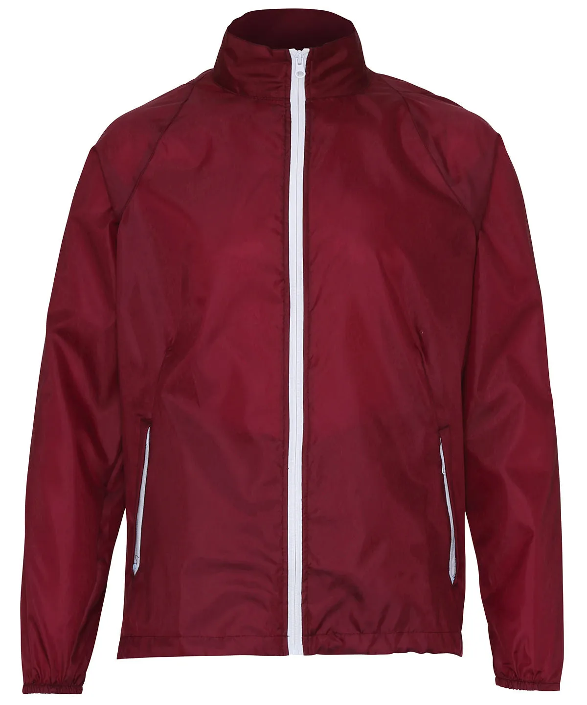 Burgundy/White - Contrast lightweight jacket