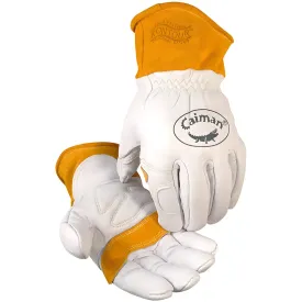 Caiman 1871-6 Premium Goat Grain TIG/MIG Welder's Glove with Wool Insulated Back - Scalloped Cuff