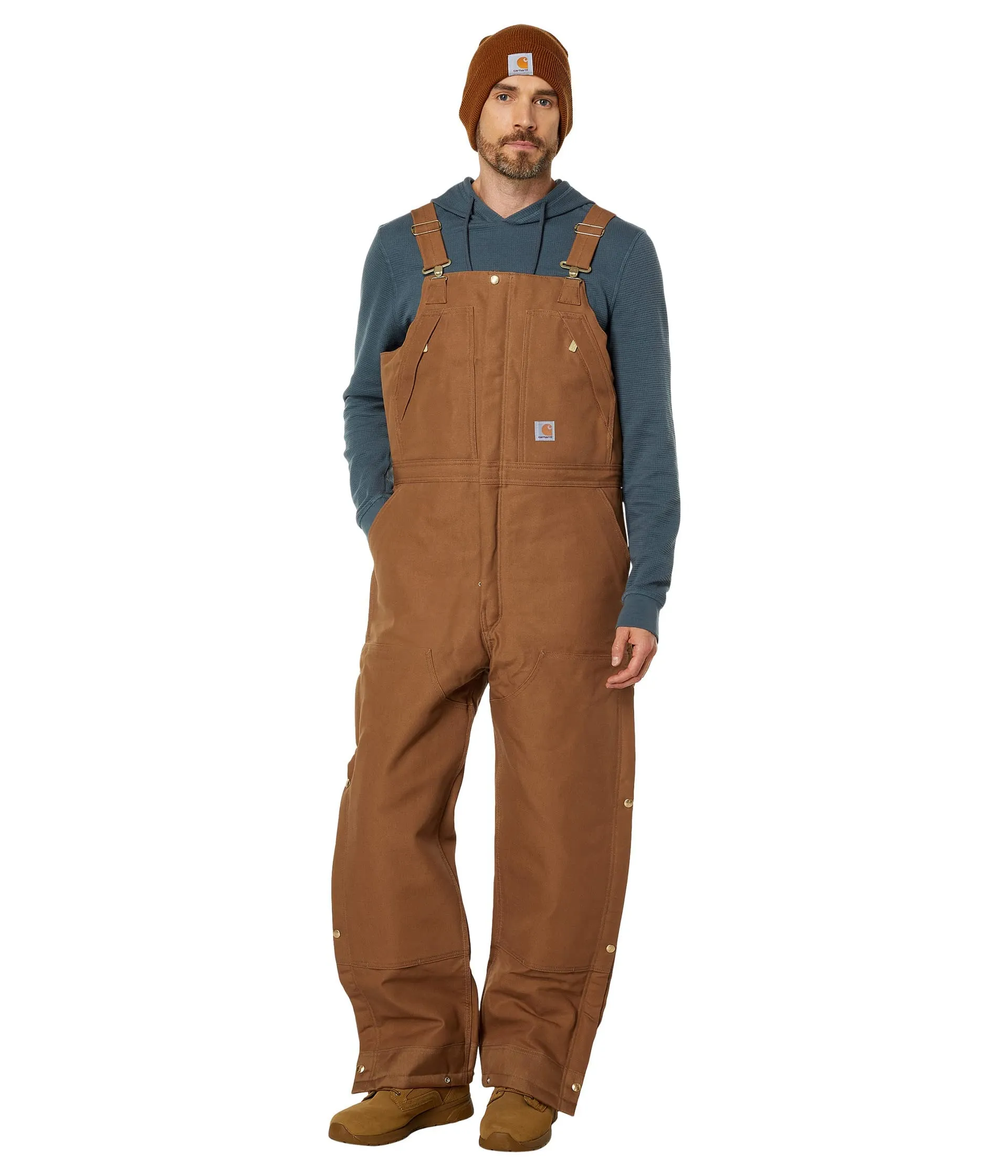 Carhartt 105470 Mens Loose Fit Firm Duck Insulated BiberallBibs & Overalls