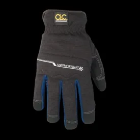 CLC FlexGrip L123L Work Gloves, Men's, L, Open Cuff, Black