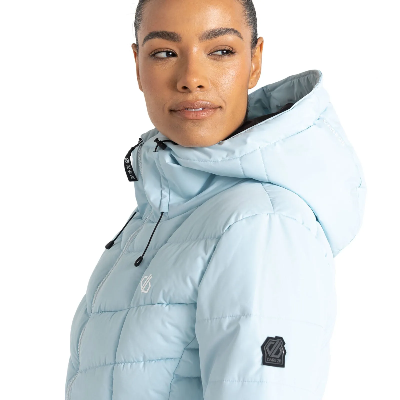 Dare 2b Womens Blindside Hooded Waterproof Thermal Ski Jacket - Quiet Blue