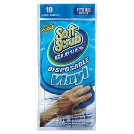 Disposable Vinyl Gloves, One Size, 10-Ct.