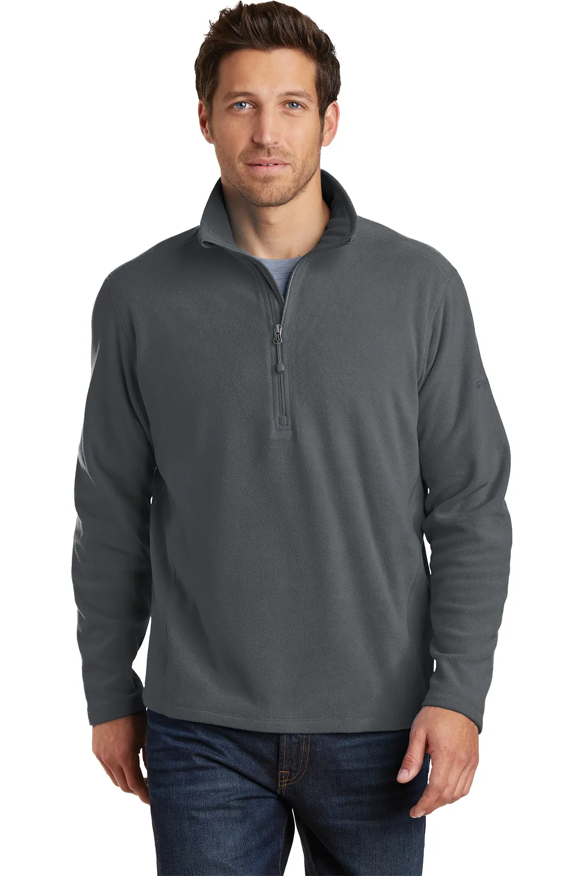 Eddie Bauer 1/2-Zip Custom Microfleece Jackets, Grey Steel