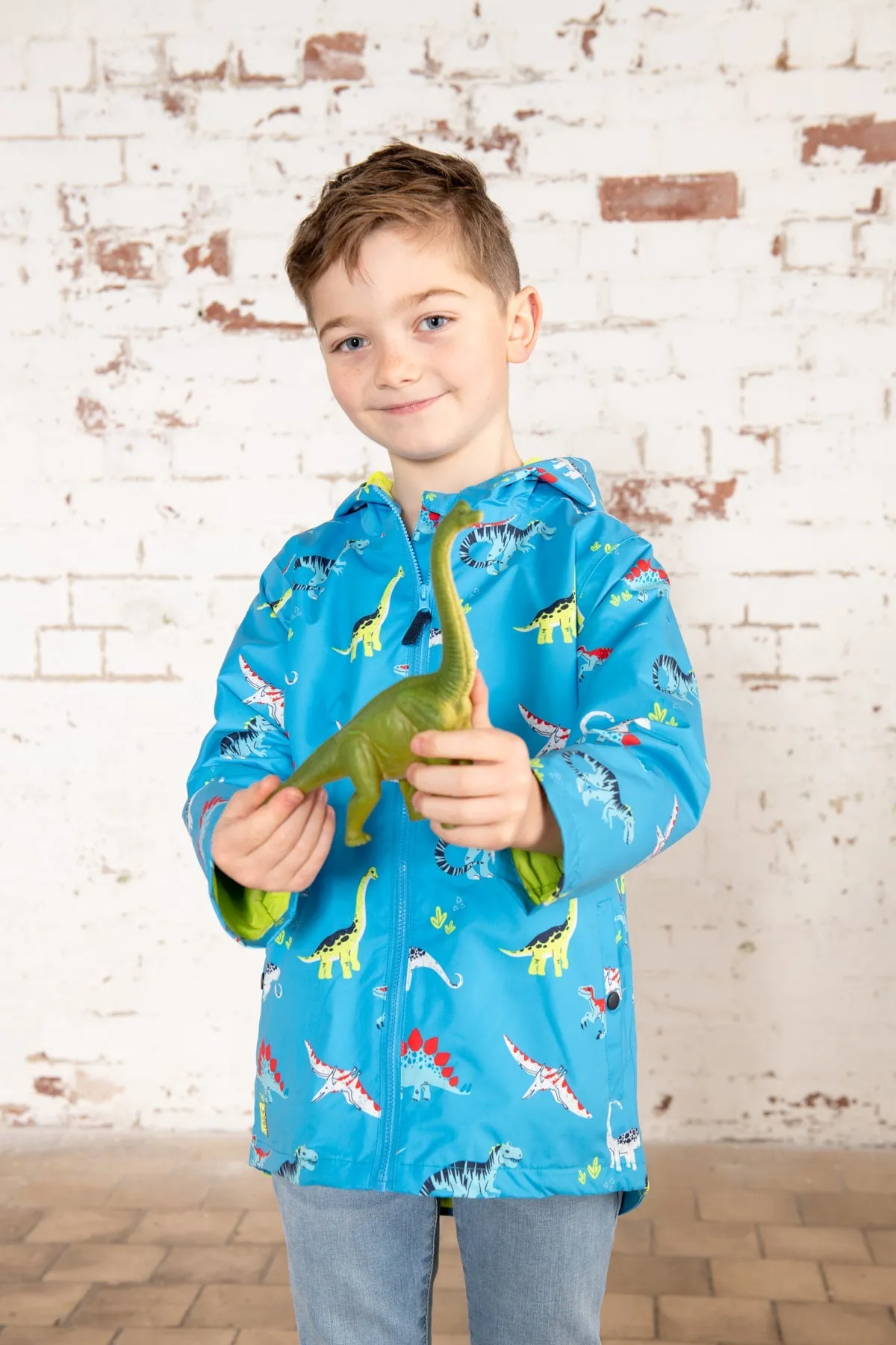 Ethan Jacket -  Blue Dino Print