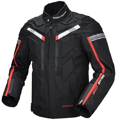 Ghost Racing Waterproof Motorcycle Jacket High Visibility Reflective Motocross Jacket Racing Riding Motorbike Protector Jacket