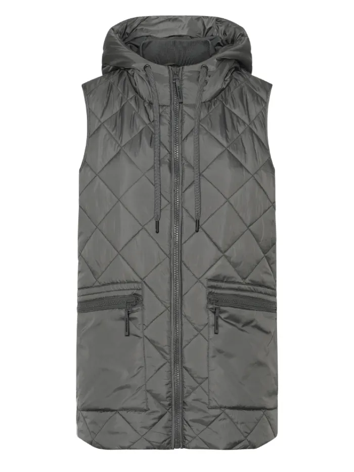 Ilse Jacobsen T Dark Grey Padded Gilet 10 AERIAL04 033