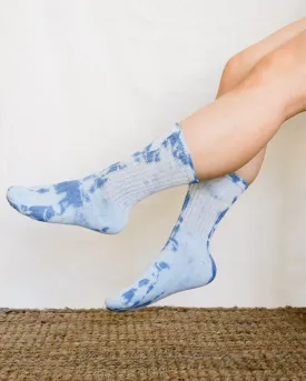 Indigo Tie Dye Organic Cotton Plant Dyed Socks