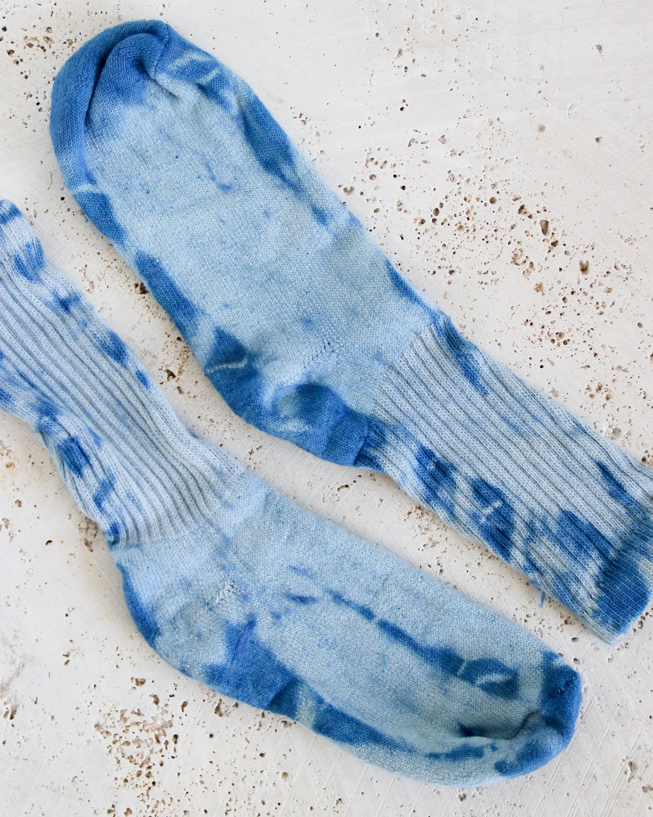 Indigo Tie Dye Organic Cotton Plant Dyed Socks