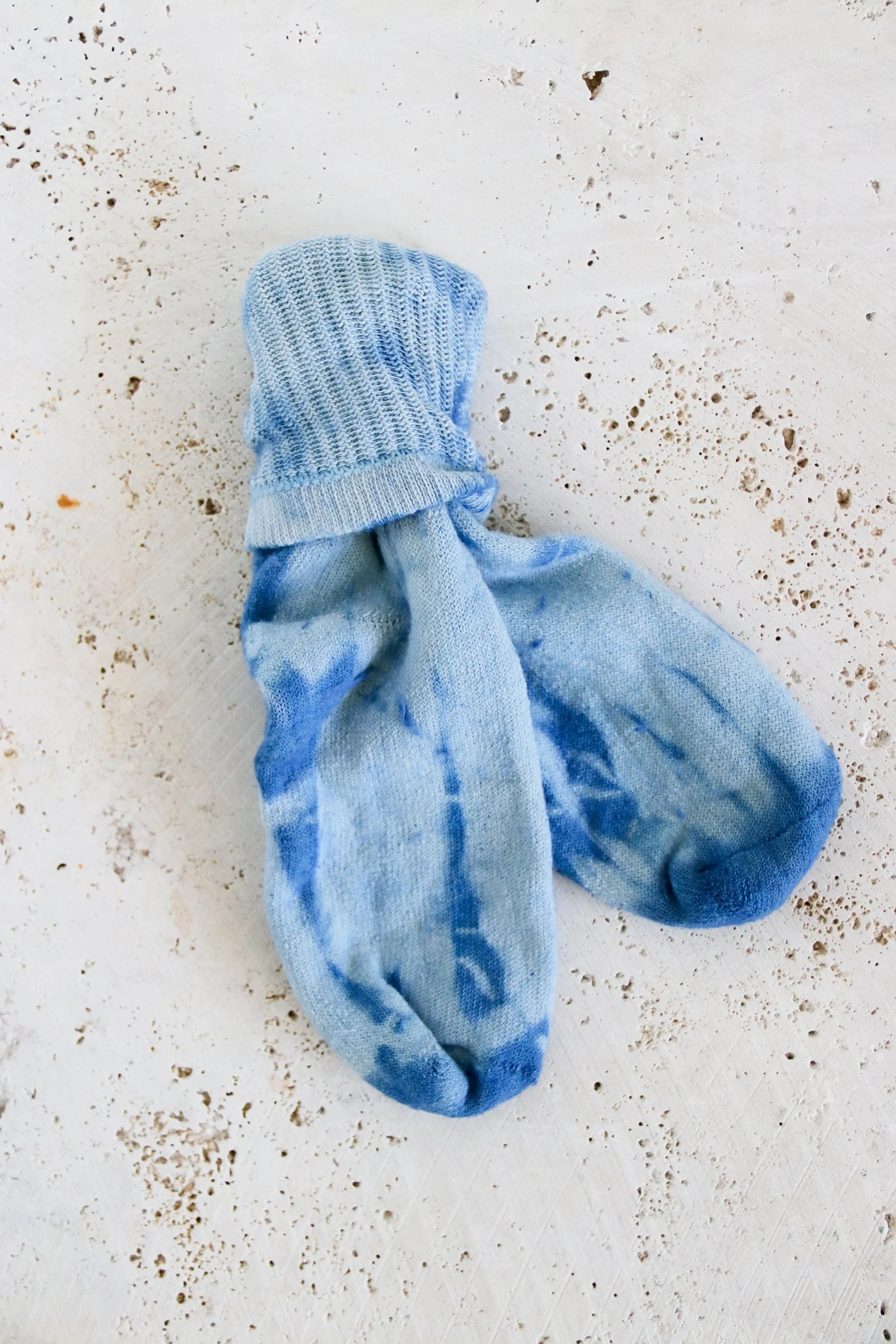 Indigo Tie Dye Organic Cotton Plant Dyed Socks