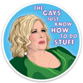 Jennifer Coolidge Gays Do Stuff Die Cut Sticker