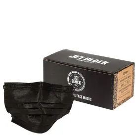 Jet Black - 3-Ply Disposable Mask - Black (50 pack)