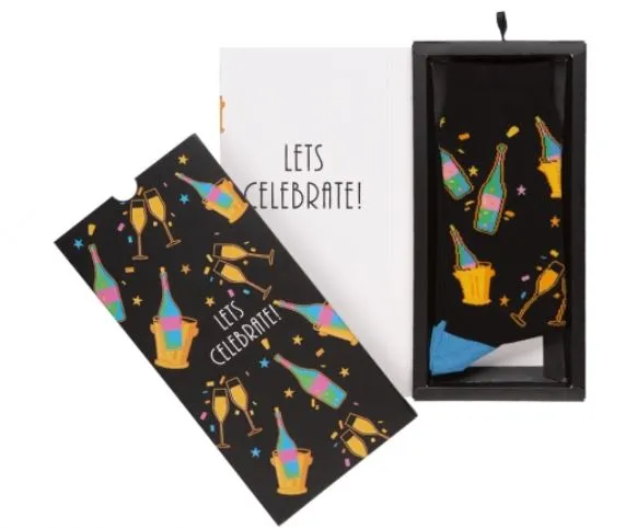 Let's Celebrate Sock Card | Bamboo Women's Socks