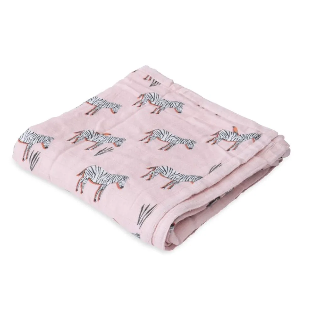 Little Unicorn - Deluxe Muslin Blanket - Zebra