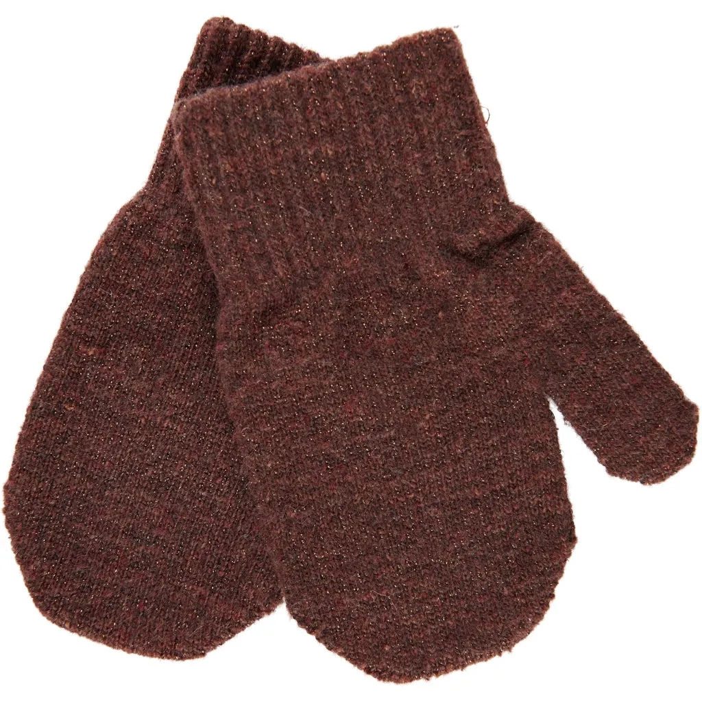 MAGIC Knitted Mittens Glitter 3 Pack - Dark Mink-Black-Antrazite