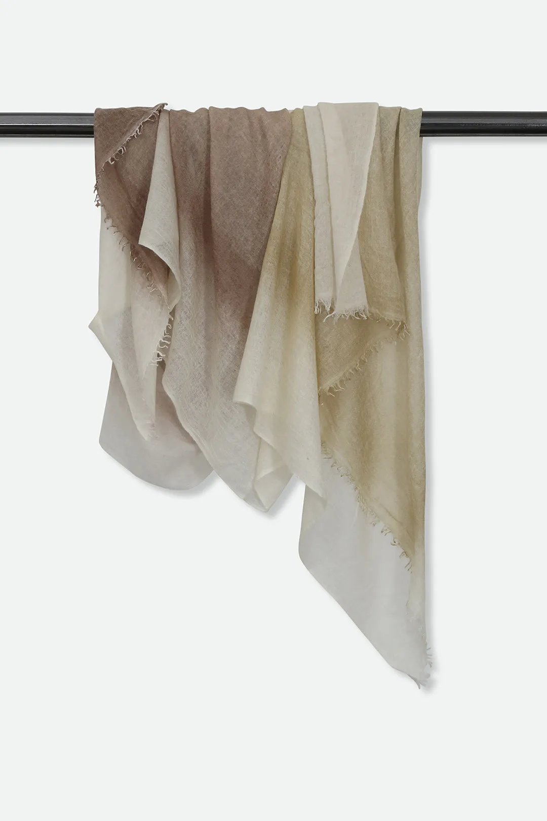 MELOR SAND BUFF SCARF IN HAND DYED CASHMERE