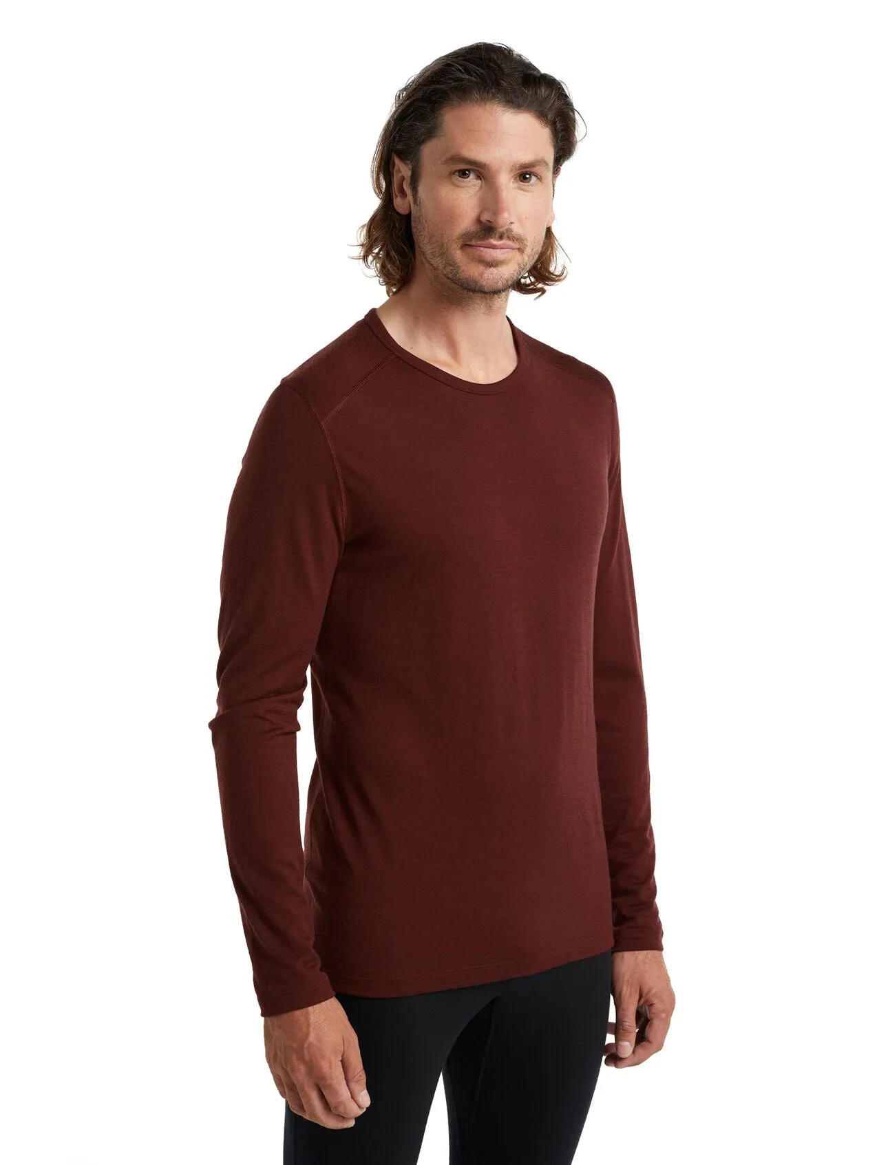 MEN'S 200 OASIS LONG SLEEVED CREW - ESPRESSO