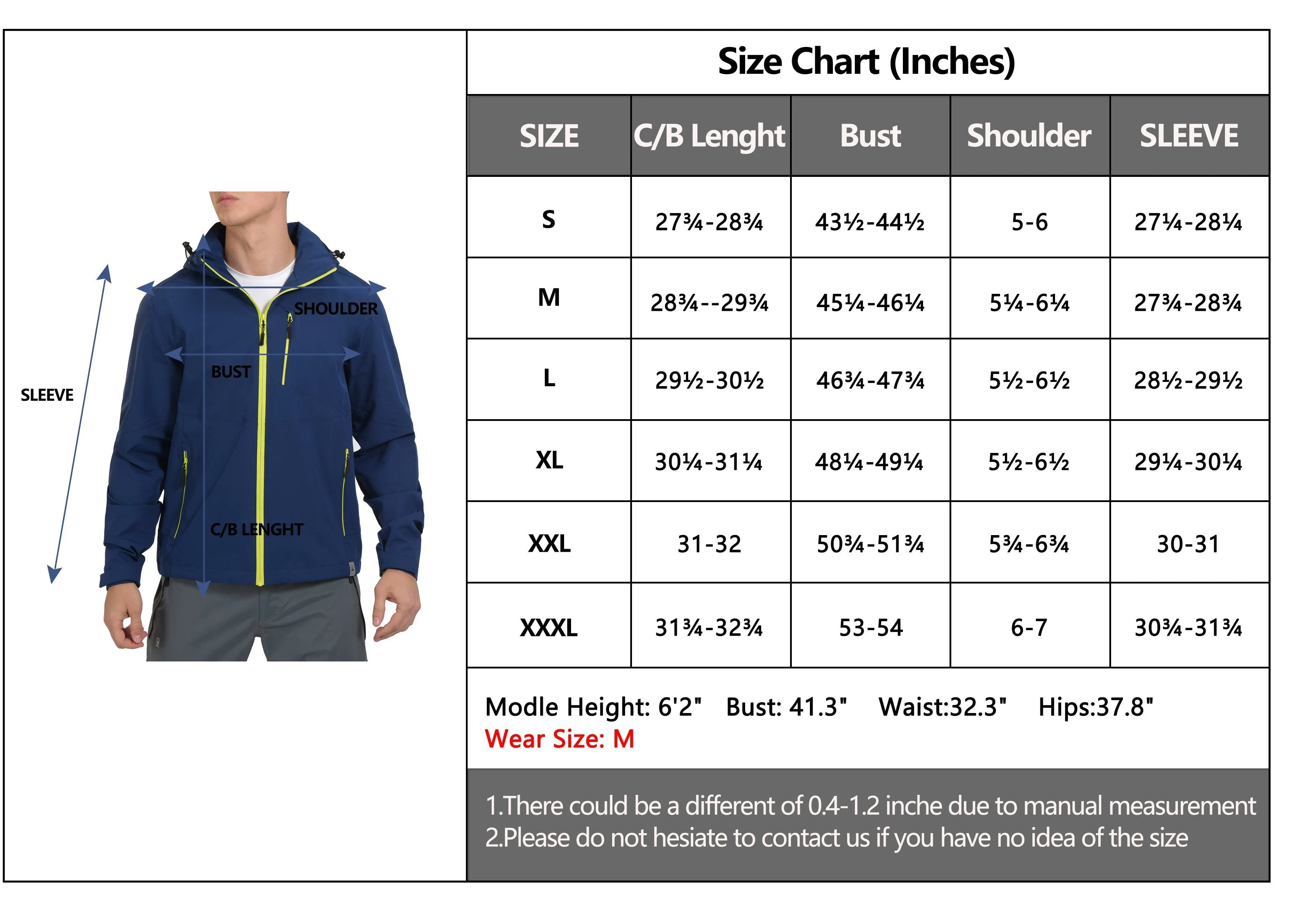 Men's Breathable Waterproof Rain Jacket