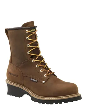 Mens Crazy Horse 8" Logger Boots