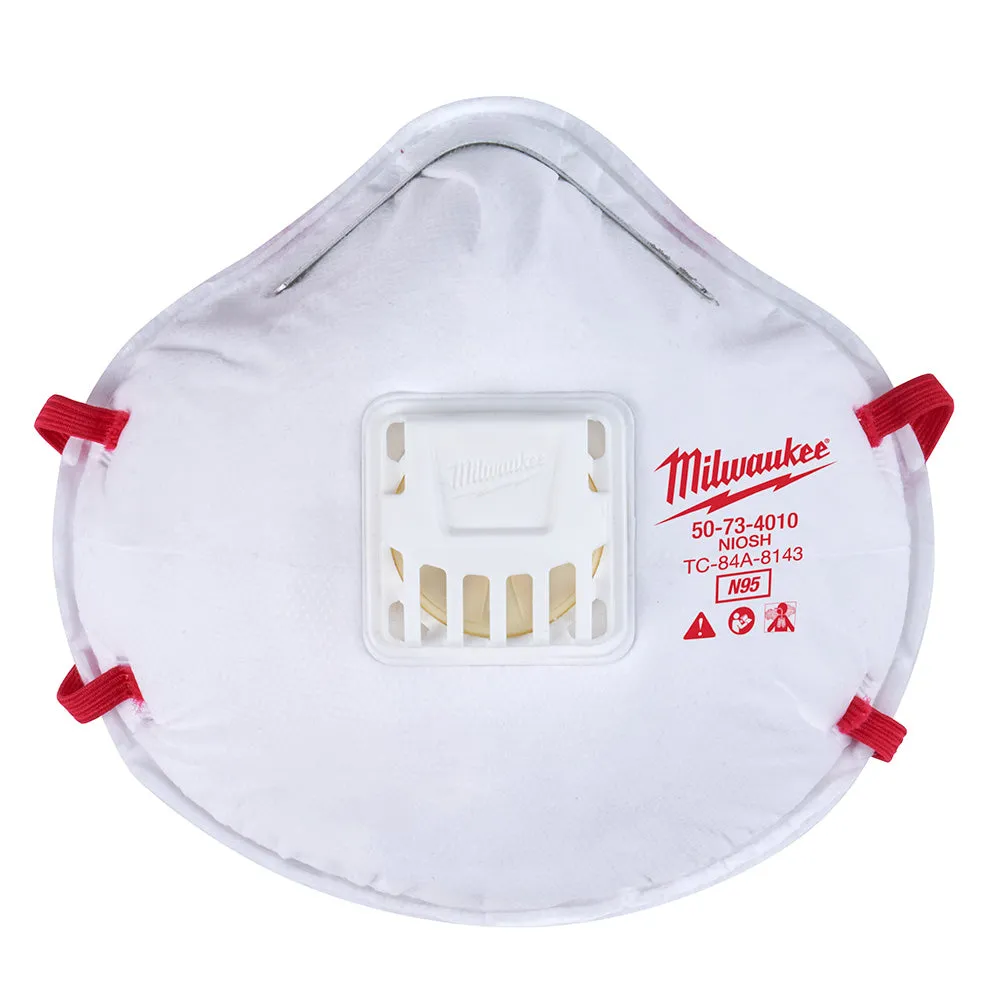 Milwaukee 48-73-4014 10PK N95 Valved Respirator