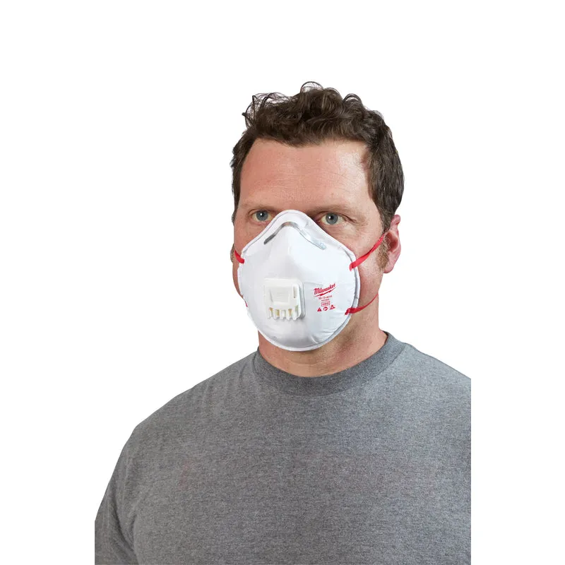 Milwaukee N95 Multi-Purpose Respirator Valved White One Size Fits All 1 pk