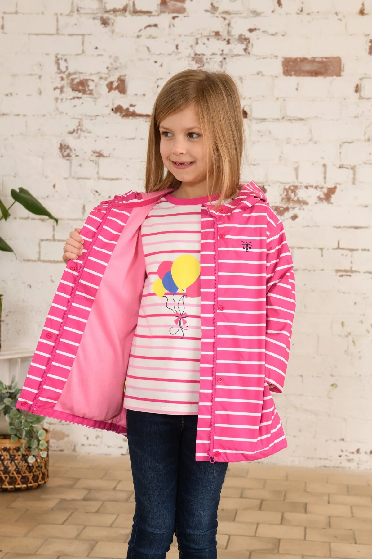 Olivia Jacket - Bright Pink Stripe