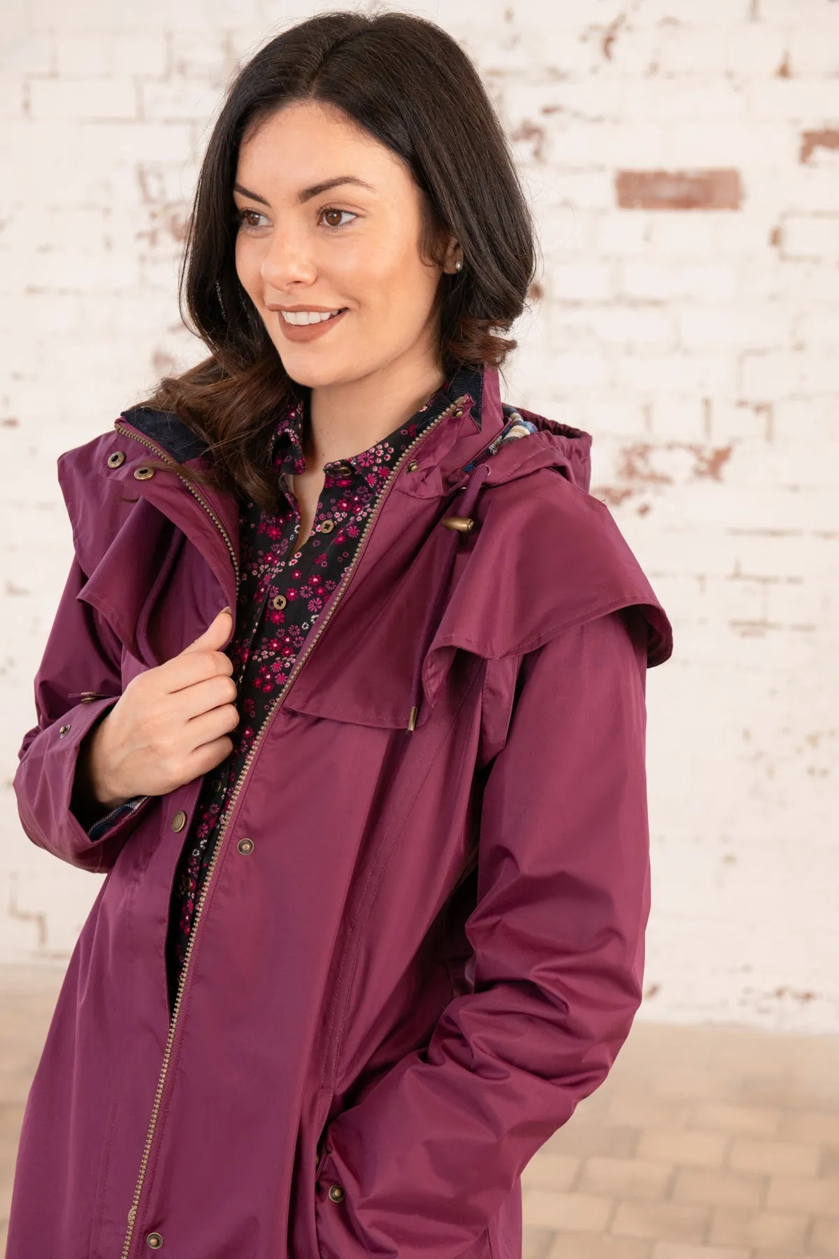 Outback Full Length Waterproof Raincoat - Plum