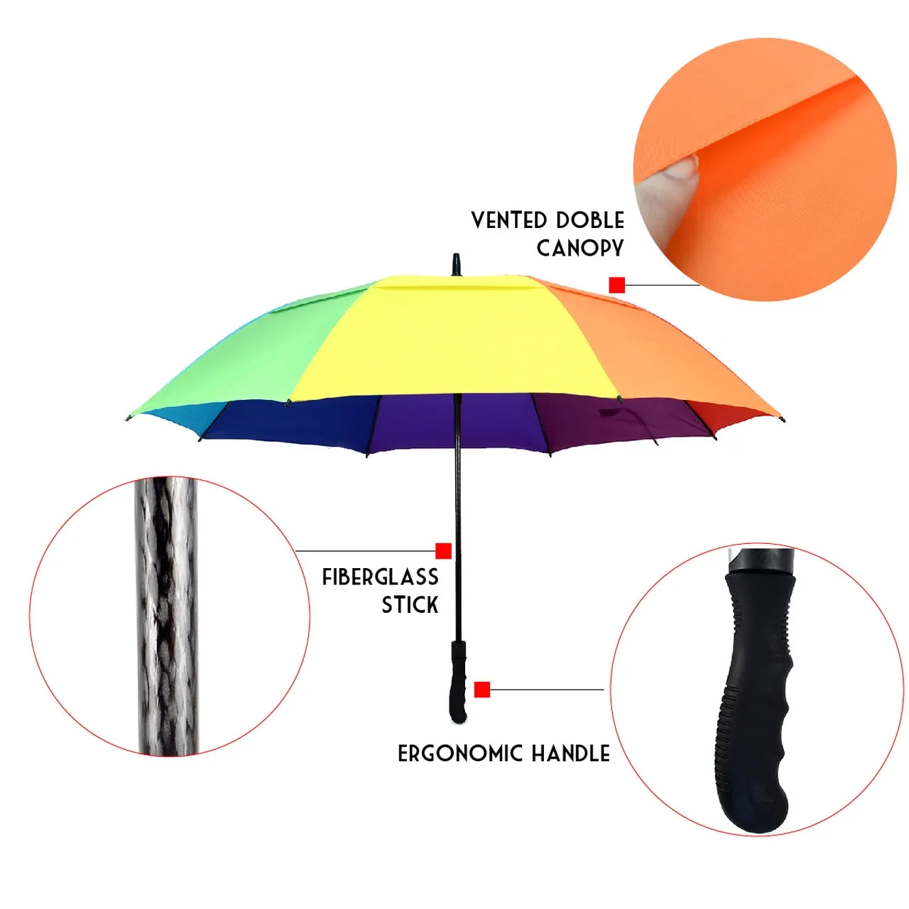 Parquet | Double Canopy Vented Umbrella