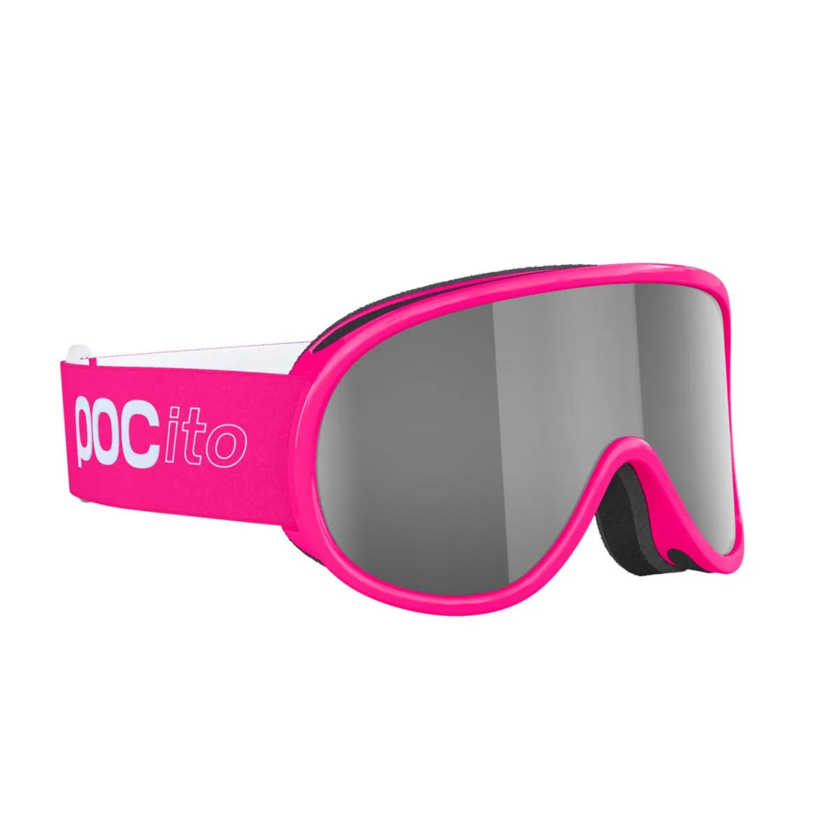 POC POCito Retina Kid's Ski Goggles Partly Sunny Silver Lens - Fluorescent Pink Frame