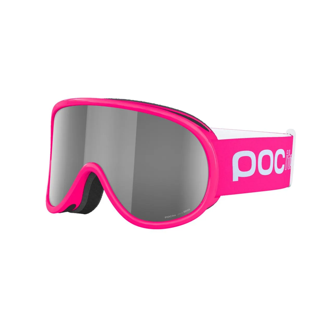 POC POCito Retina Kid's Ski Goggles Partly Sunny Silver Lens - Fluorescent Pink Frame