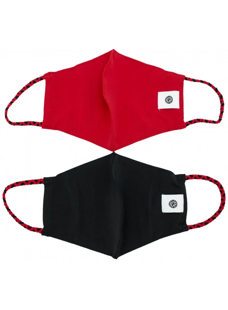 Pom Masks by Pomchies - Solid Red / Solid Black