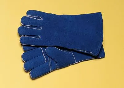 Radnor Large Blue 14" Shoulder Split Cowhide Cotton/Foam Lined Insulated Welders Gloves With Reinforced, Wing Thumb