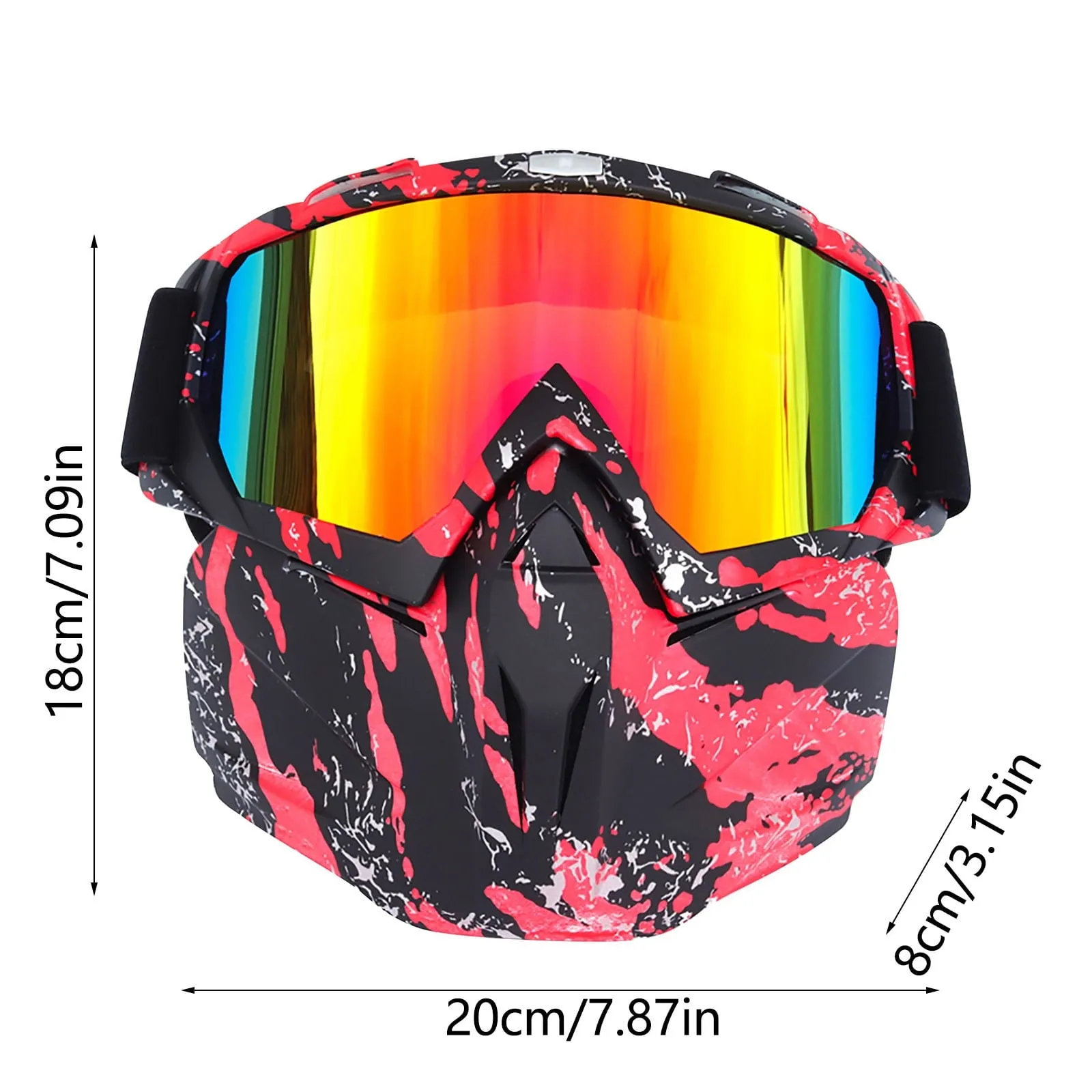 timeless Sales!  Ski Equipment Adult Ski Goggles With Detachable Ski Mask To Block The Sun Windscreen Goggles