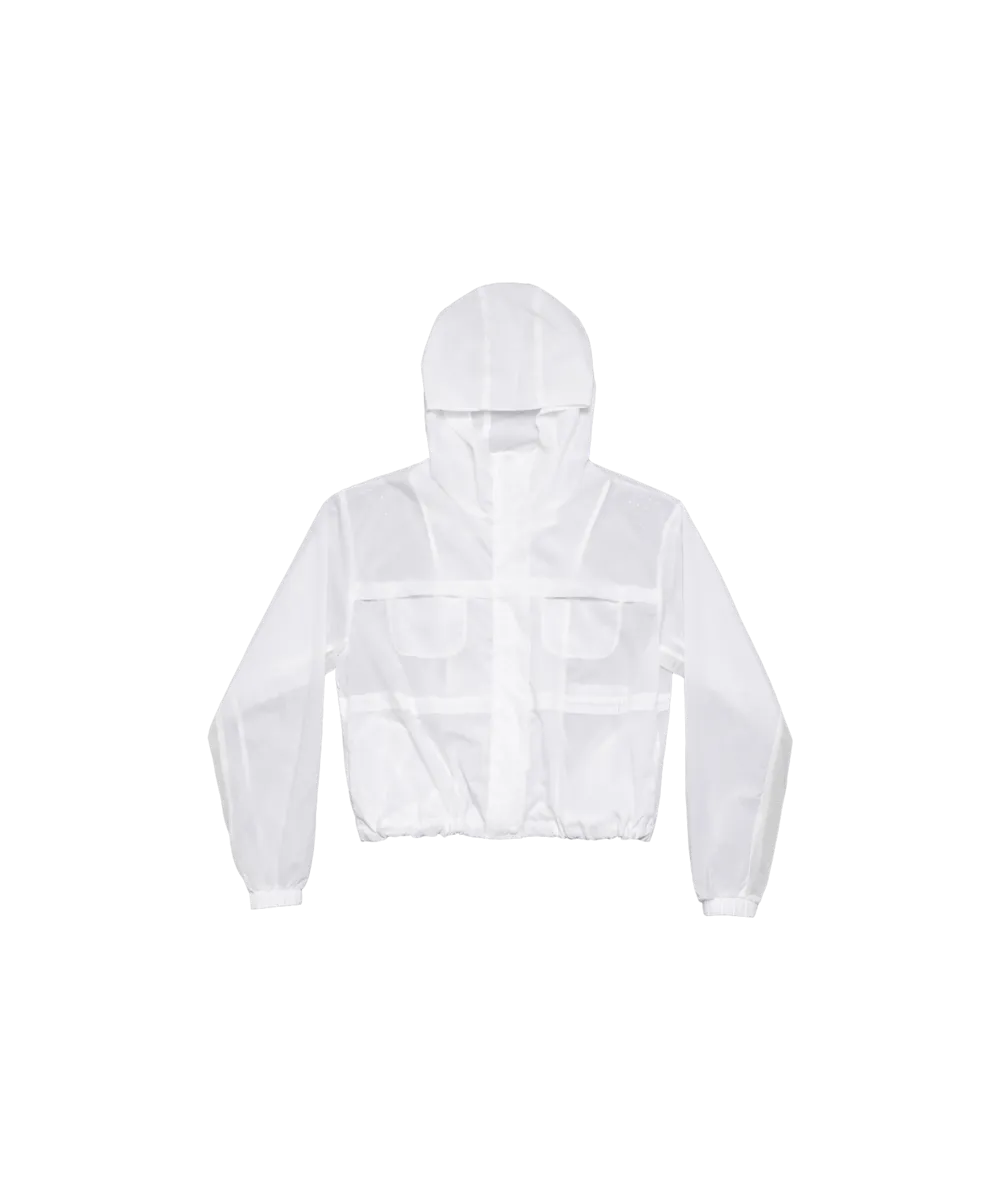 Water repellent light coat white