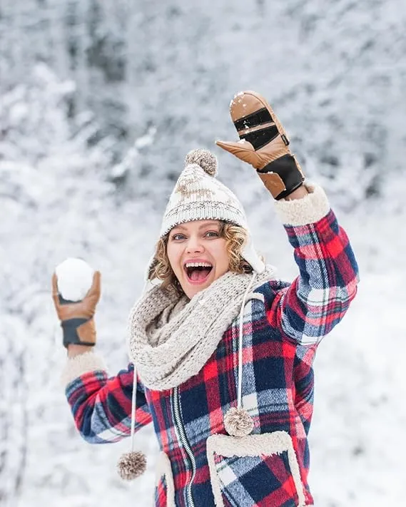 Waterproof Insulated Winter Leather Work Mittens