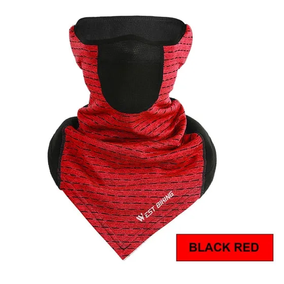 Winter Warm Cycling Face Mask Windproof Fleece Running Sport Ski Mask Balaclava Neck Scarf Breathable Road Bicycle Cycling Masks