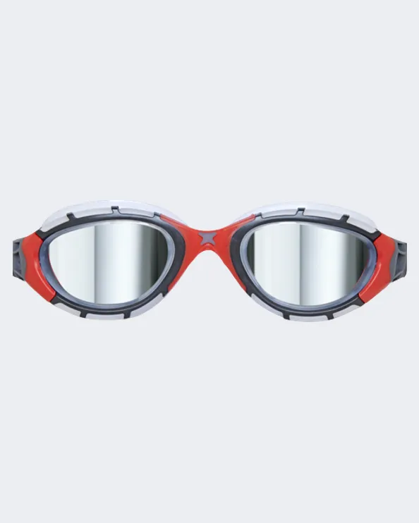 Zoggs Predator Flex Titanium Unisex Beach Goggles Clear/Red